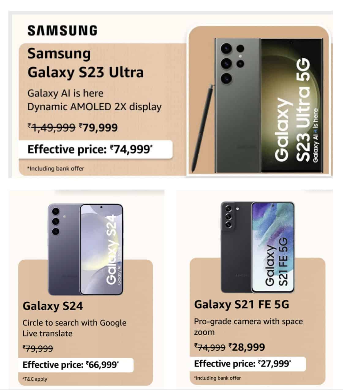 Amazon Prime Day Sale: Deals on Samsung Smartphones